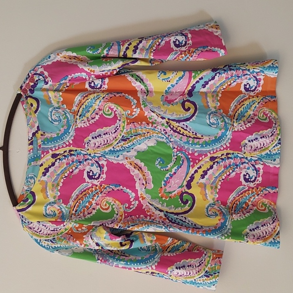 J Mclaughlin Catalina Cloth Paisley Colorful Top Women's Small